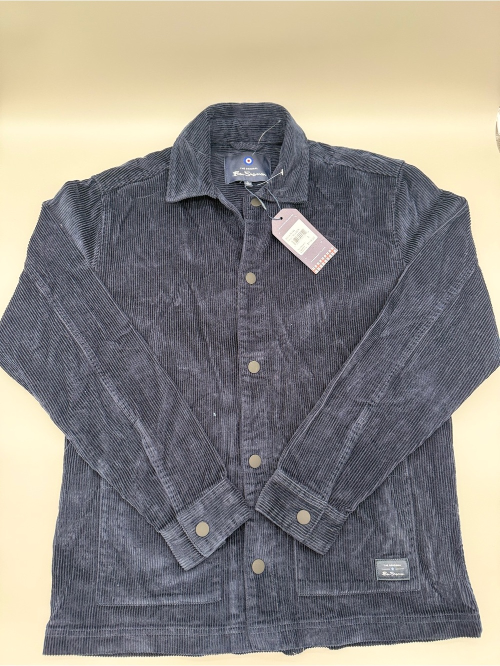 Ben Sherman Navy Corduroy Button-Front Jacket